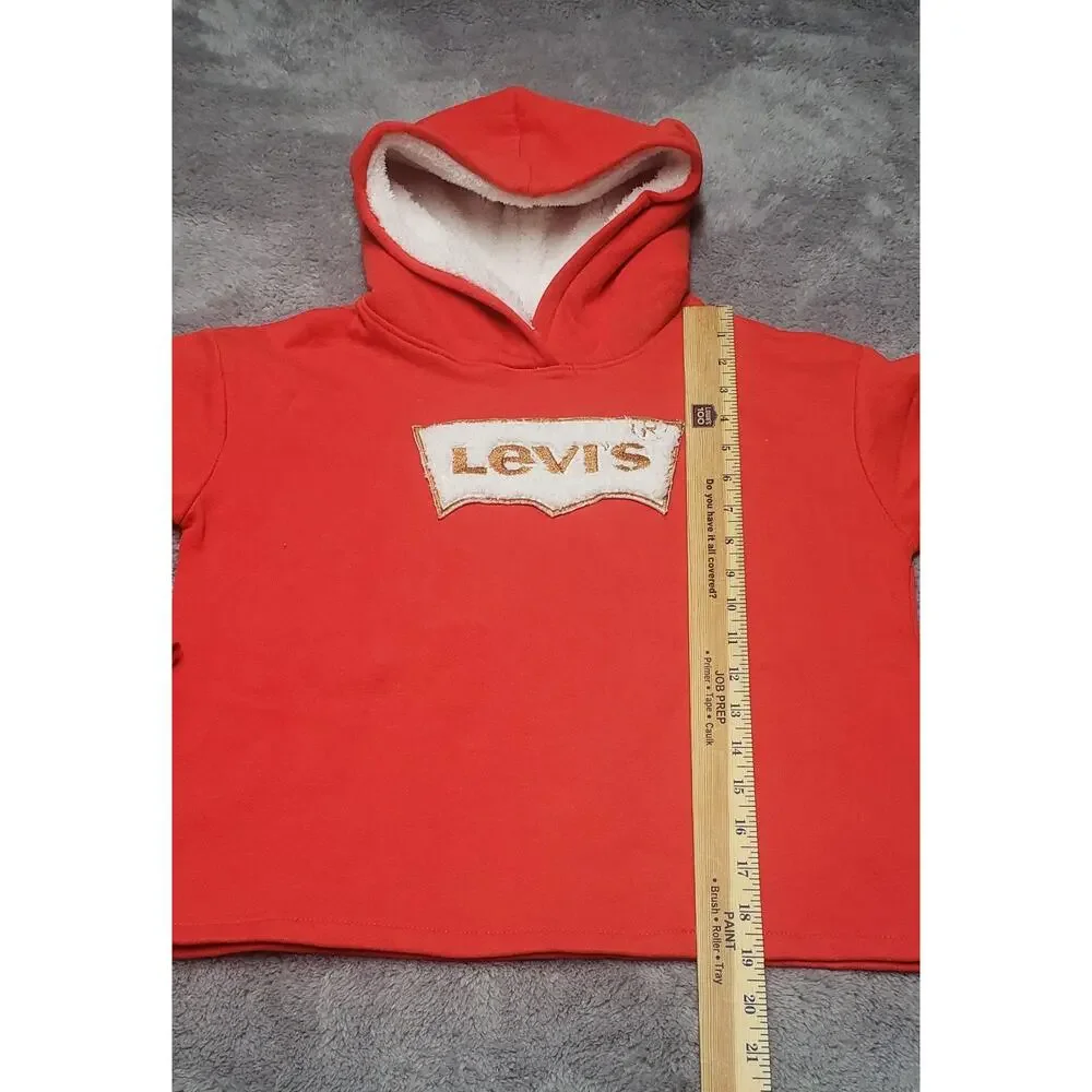 Levi’s Girls XL Red Hoodie Sweatshirt Cozy Athleisure Retro Streetwear